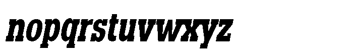 Montrex Slab Extra Bold Condensed Italic Font LOWERCASE