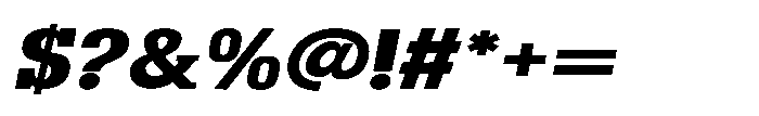 Montrex Slab Extra Bold Expanded Italic Font OTHER CHARS
