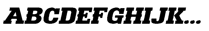 Montrex Slab Extra Bold Expanded Italic Font UPPERCASE