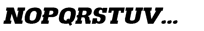 Montrex Slab Extra Bold Expanded Italic Font UPPERCASE