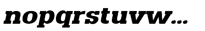 Montrex Slab Extra Bold Expanded Italic Font LOWERCASE