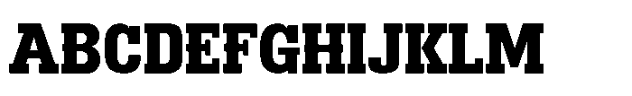 Montrex Slab Extra Bold Expanded Low Subhead Font UPPERCASE