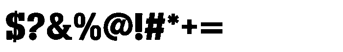 Montrex Slab Extra Bold High Subhead Font OTHER CHARS