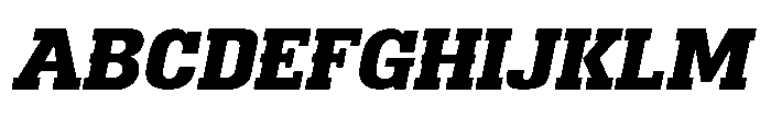 Montrex Slab Extra Bold Semi Expanded Italic Font UPPERCASE