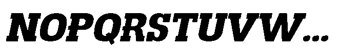 Montrex Slab Extra Bold Semi Expanded Italic Font UPPERCASE