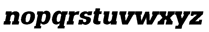 Montrex Slab Extra Bold Semi Expanded Italic Font LOWERCASE