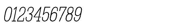 Montrex Slab Extra Light Condensed Italic Font OTHER CHARS