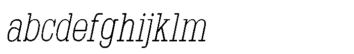 Montrex Slab Extra Light Condensed Italic FONT