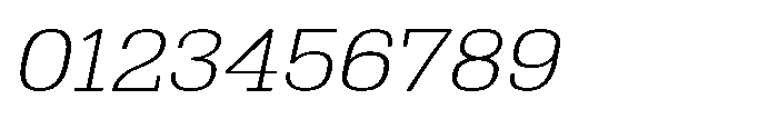 Montrex Slab Extra Light Expanded Italic Font OTHER CHARS