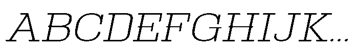 Montrex Slab Extra Light Expanded Italic Font UPPERCASE