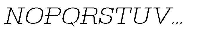 Montrex Slab Extra Light Expanded Italic Font UPPERCASE