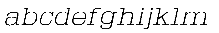 Montrex Slab Extra Light Expanded Italic FONT
