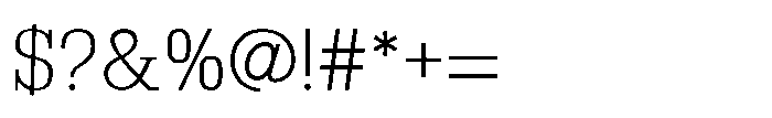Montrex Slab Extra Light Norm Display Font OTHER CHARS
