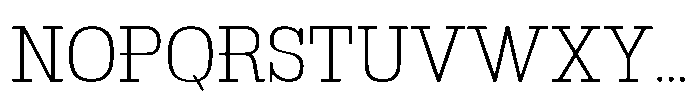 Montrex Slab Extra Light Norm Display Font UPPERCASE