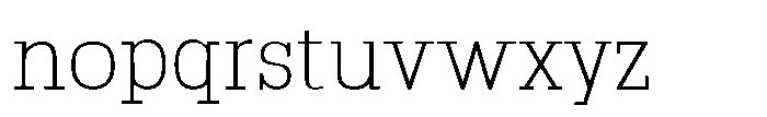 Montrex Slab Extra Light Norm Display Font LOWERCASE