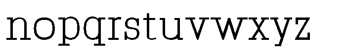 Montrex Slab Light Condensed High Display Font LOWERCASE