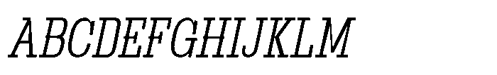 Montrex Slab Light Condensed Italic Font