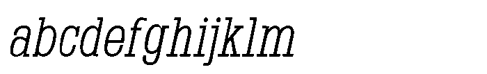 Montrex Slab Light Condensed Italic FONT