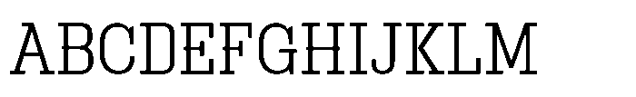 Montrex Slab Light Condensed Low Subhead Font UPPERCASE