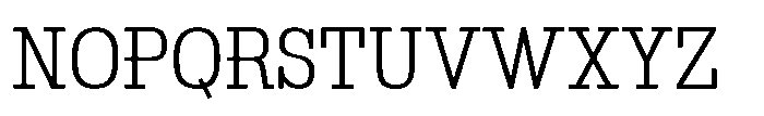 Montrex Slab Light Condensed Low Subhead Font UPPERCASE
