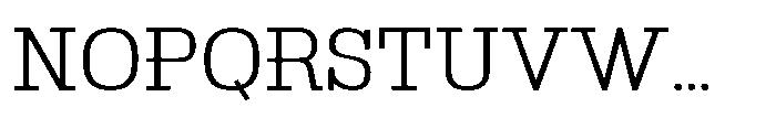 Montrex Slab Light Expanded High Subhead Font UPPERCASE