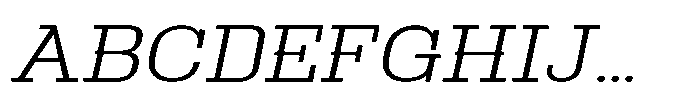 Montrex Slab Light Expanded Italic Font UPPERCASE