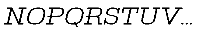 Montrex Slab Light Expanded Italic Font UPPERCASE
