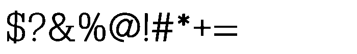 Montrex Slab Light Norm Display Font OTHER CHARS