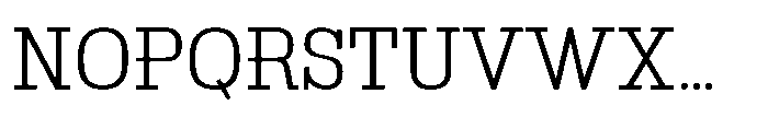 Montrex Slab Light Norm Display Font UPPERCASE