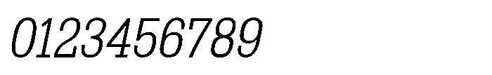 Montrex Slab Light Semi Condensed Italic Font OTHER CHARS