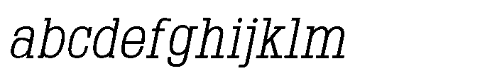 Montrex Slab Light Semi Condensed Italic FONT