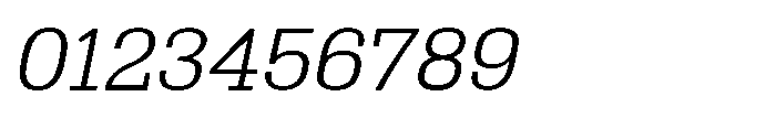 Montrex Slab Light Semi Expanded Italic Font OTHER CHARS