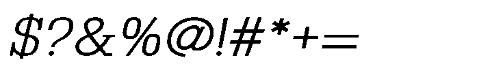 Montrex Slab Light Semi Expanded Italic Font OTHER CHARS