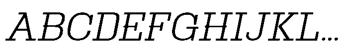 Montrex Slab Light Semi Expanded Italic Font UPPERCASE