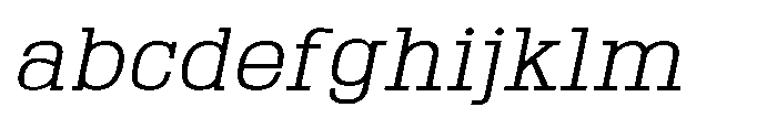 Montrex Slab Light Semi Expanded Italic FONT