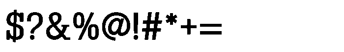 Montrex Slab Medium Condensed Low Display Font OTHER CHARS