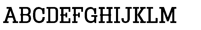 Montrex Slab Medium Condensed Low Display Font UPPERCASE