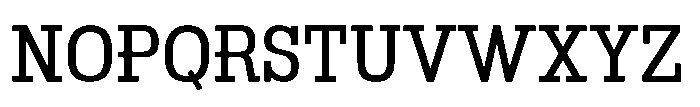 Montrex Slab Medium Condensed Low Display Font UPPERCASE