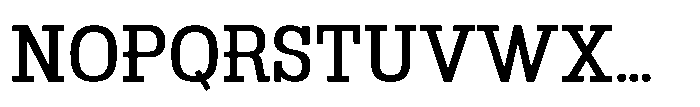Montrex Slab Medium Expanded High Subhead Font UPPERCASE