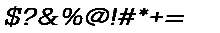 Montrex Slab Medium Expanded Italic Font OTHER CHARS