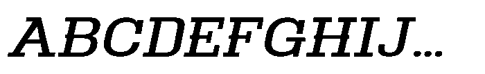 Montrex Slab Medium Expanded Italic Font UPPERCASE