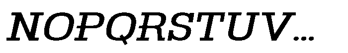 Montrex Slab Medium Expanded Italic Font UPPERCASE