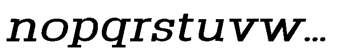 Montrex Slab Medium Expanded Italic Font LOWERCASE