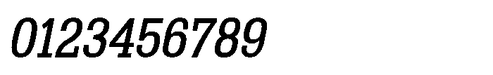 Montrex Slab Medium Semi Condensed Italic Font OTHER CHARS