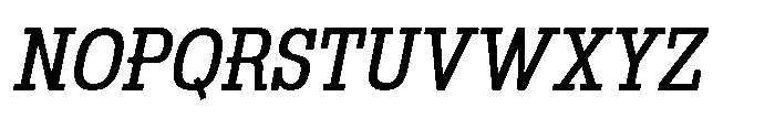 Montrex Slab Medium Semi Condensed Italic Font UPPERCASE