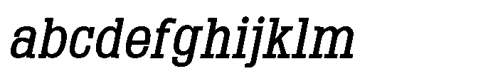 Montrex Slab Medium Semi Condensed Italic FONT