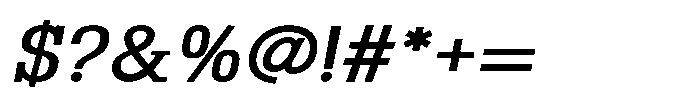 Montrex Slab Medium Semi Expanded Italic Font OTHER CHARS