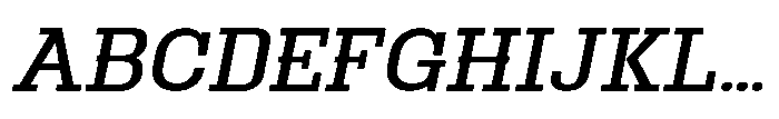 Montrex Slab Medium Semi Expanded Italic Font UPPERCASE