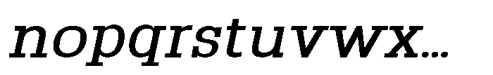 Montrex Slab Medium Semi Expanded Italic Font LOWERCASE