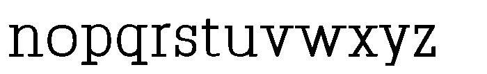Montrex Slab Regular Condensed High Subhead Font LOWERCASE